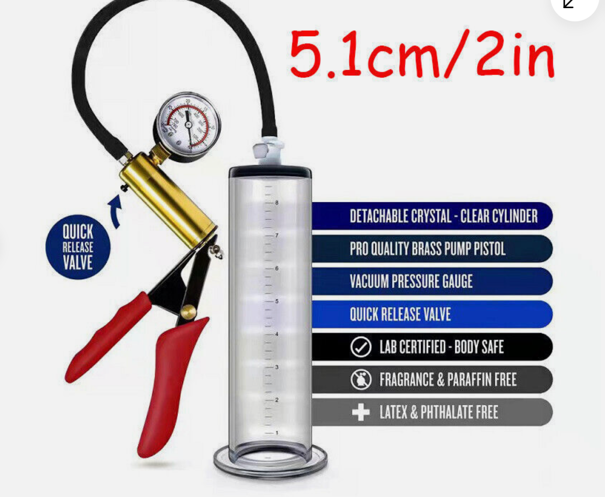 Penis Pump and vacuum gauge